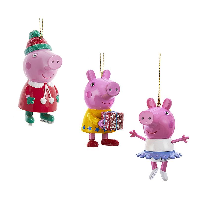 Peppa Pig Christmas Ornament 3-piece Set, Multicolor