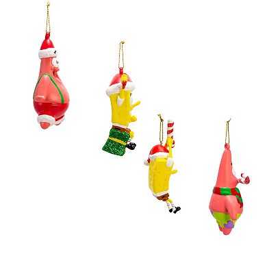 SpongeBob SquarePants & Patrick Christmas Ornament 4-piece Set