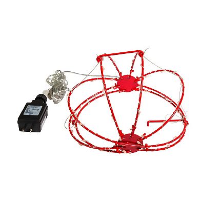 Kurt Adler 8" Red LED Foldable Metal Sphere