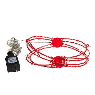 Kurt Adler 8" Red LED Foldable Metal Sphere