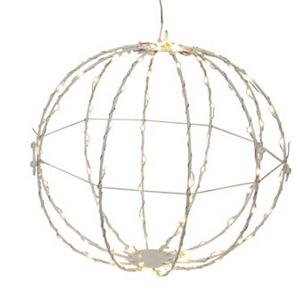 Kurt Adler 12" Warm White LED Foldable Metal Sphere