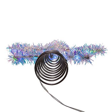 Kurt Adler 12.2-Inch Tinsel Star Tree Topper with RGB LED Lights