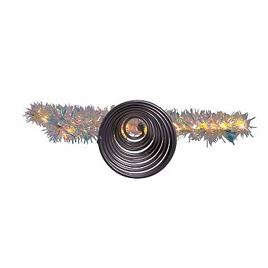 Kurt Adler 12.2" Tinsel Star Tree Topper with Warm White LED Lights