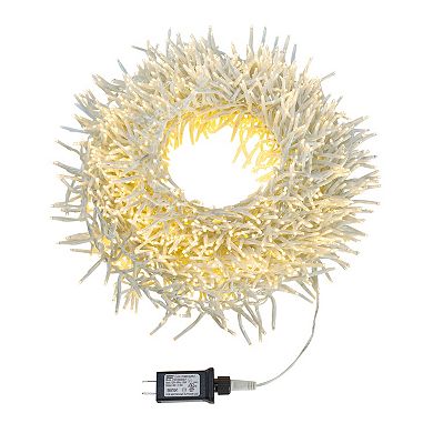 Kurt Adler 65-Ft. 2000-Light Cluster Garland with Warm White LED Lights