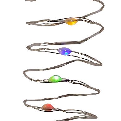 Kurt Adler 200-Light Dual Color LED Lights with Silver Wire