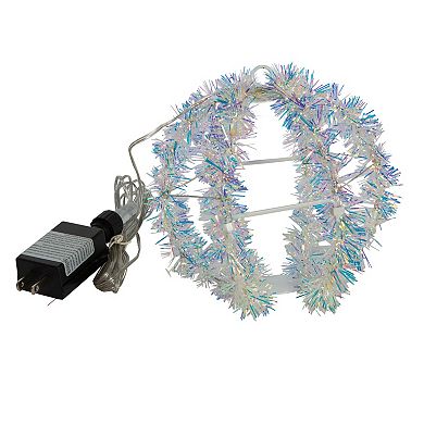 Kurt Adler 6" Warm White LED Tinsel Foldable Sphere