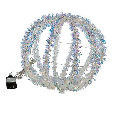 Kurt Adler 12" Multi-Color LED Tinsel Foldable Sphere