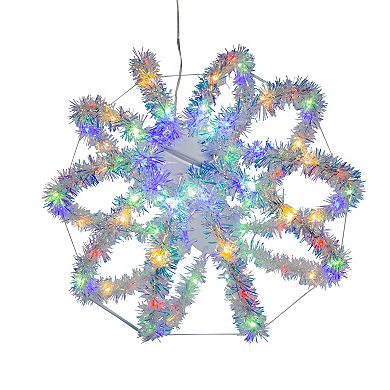 Kurt Adler 12" Multi-Color LED Tinsel Foldable Sphere
