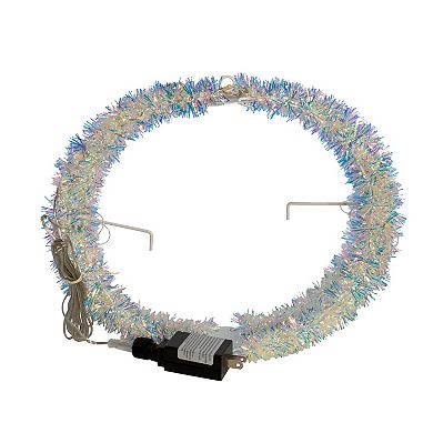 Kurt Adler 12" Warm White LED Tinsel Foldable Sphere