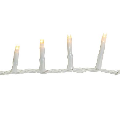 Kurt Adler 600-Light 49-Ft. Warm White LED White Wire Rice Lights