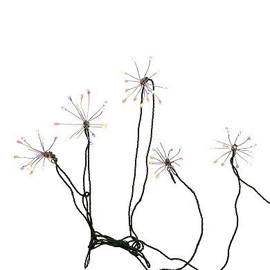 Kurt Adler 75-Light Cluster Lights and Multi-Color Twinkle LED Lights with Green Wire