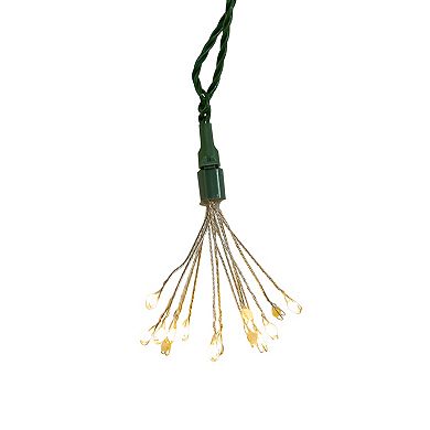 Kurt Adler 75-Light Cluster Lights and Warm White Twinkle LED Lights with Green Wire