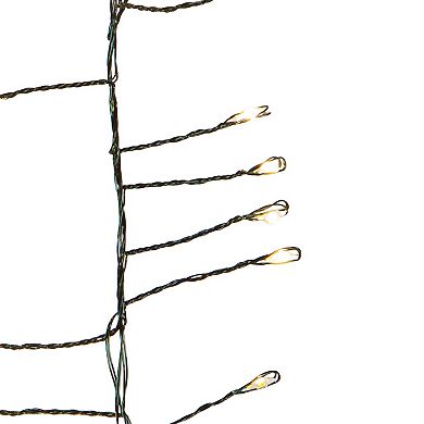 Kurt Adler 7.8-Ft. 240-Light Twinkle Warm White LED Fairy Light Cluster Garland