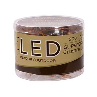 Kurt Adler 9.8-Ft. 300-Light Classic White LED Fairy Light Cluster Garland