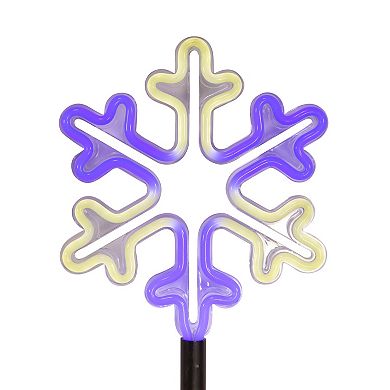 Kurt Adler 26" Multi-Color LED Snowflake Yard Stake Set