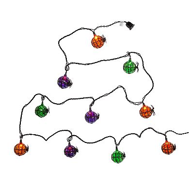 10-Light Multicolor Spider String Lights