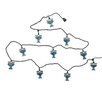 Hanukkah 10-Light Menorah String Lights