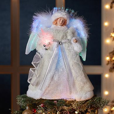 Fiber Optic Angel Christmas Tree Topper