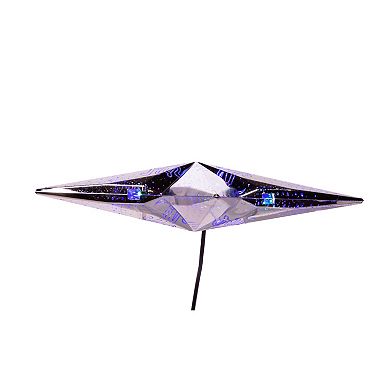 Kurt Adler 10" 18-Light Merry Christmas Silver Star Tree Topper