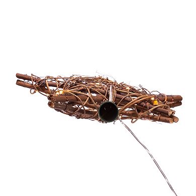 Kurt Adler 20-Light Fairy Light Natural Rattan Star Tree Topper