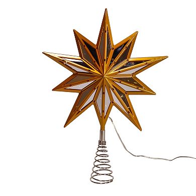 Kurt Adler 25-Light 13.5-Inch 10-Point Gold Star Tree Topper