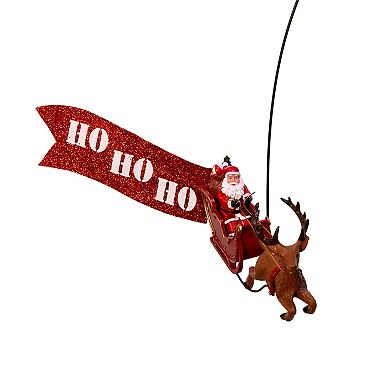 Kurt Adler 19.7" LED Star Tree Topper with Rotating Santa