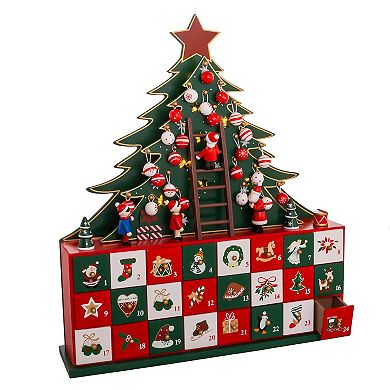 Kurt Adler 13.5" Battery-Operated LED Christmas Tree Advent Calendar