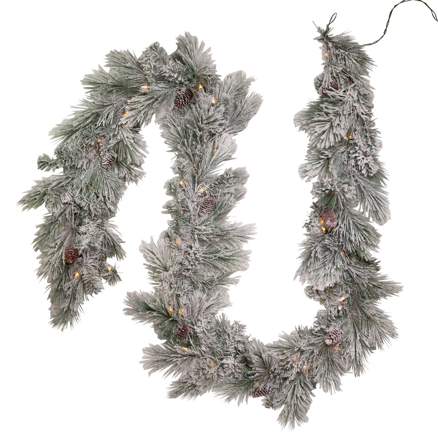 Northlight 4.5' X 5.5 Unlit Snow Dusted Pine Cones, Berries, And Long Pine  Needles Artificial Christmas Garland : Target