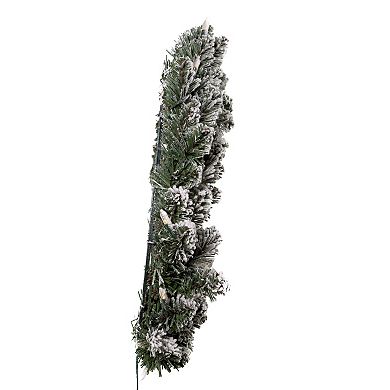 LED Snowy Pine 18" Artificial Wreath