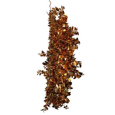 Pre-Lit Gold Finish Artificial Wreath