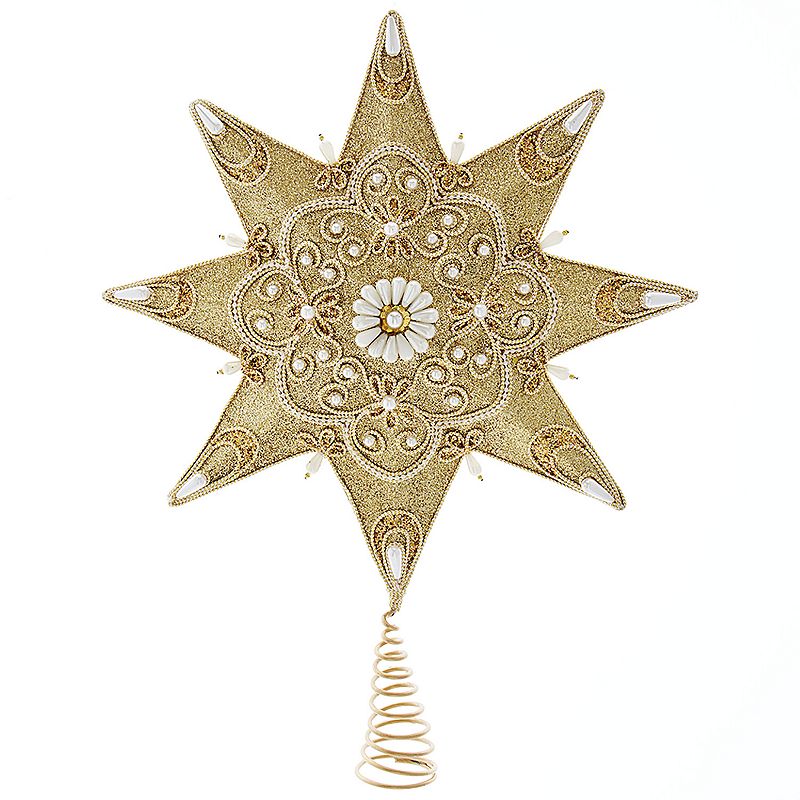 Kurt Adler 16" Shimmer 8-Point Star Tree Topper