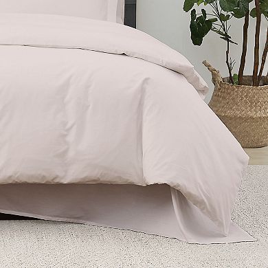 Cannon Solid Percale Duvet Cover Set with Shams