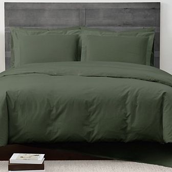 Cannon Solid Percale Duvet Cover Set with Shams