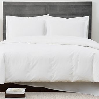 Cannon Solid Percale Duvet Cover Set with Shams