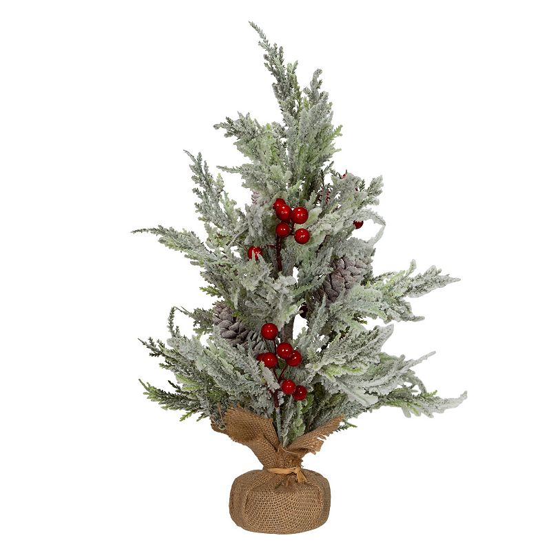 Flocked Berry Artificial Christmas Tree, Multicolor