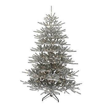 LED 7-ft. Vail Flocked Pine Artificial Christmas Tree