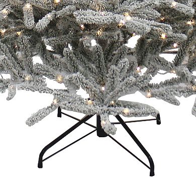 LED 7-ft. Vail Flocked Pine Artificial Christmas Tree
