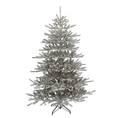 LED 7-ft. Vail Flocked Pine Artificial Christmas Tree