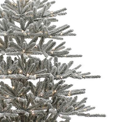 LED 7-ft. Vail Flocked Pine Artificial Christmas Tree