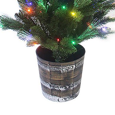 5-ft. Northern Light Fiber Optic Potted Artificial Christmas Tree