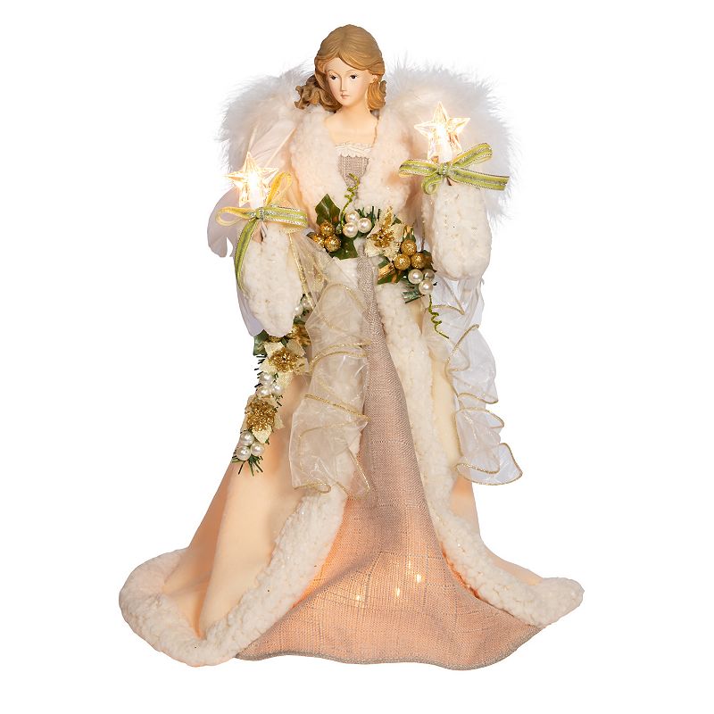 30823202 10-Light Ivory Dress Angel Christmas Tree Topper,  sku 30823202