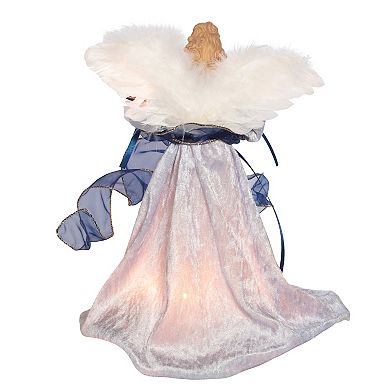 10-Light Delft Inspired Blue Angel Christmas Tree Topper
