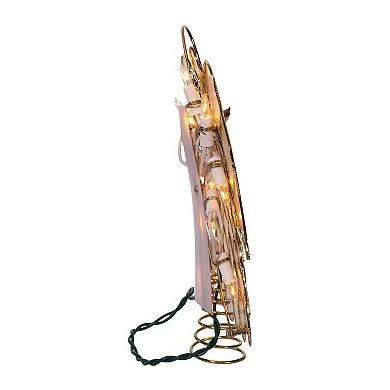 10-Light Capiz Shell Angel Christmas Tree Topper