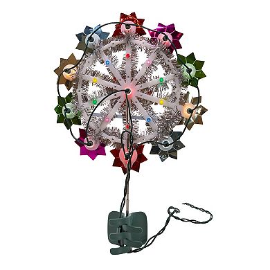 11-Light Multicolor Retro Reflector Christmas Tree Topper