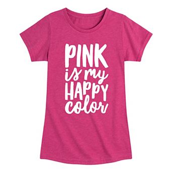 Girls 7-16 Pink Is My Happy Color Graphic Tee