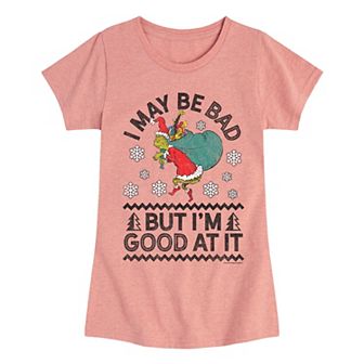 Girls 7-16 Grinch Good At It Graphic Tee