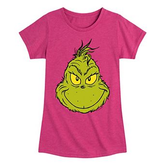 Girls 7-16 Grinch Face Graphic Tee