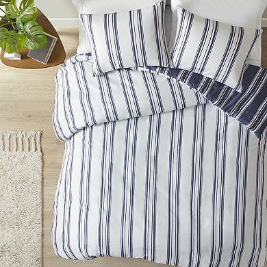 Intelligent Design Miles Striped Reversible Comforter Set with Shams