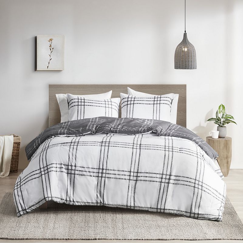 Intelligent Design Nathan Plaid Reversible Down-Alternative Comforter Set, 