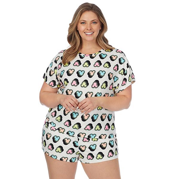 Plus Size Disney s Mickey Mouse Short Sleeve Pajama Top Pajama